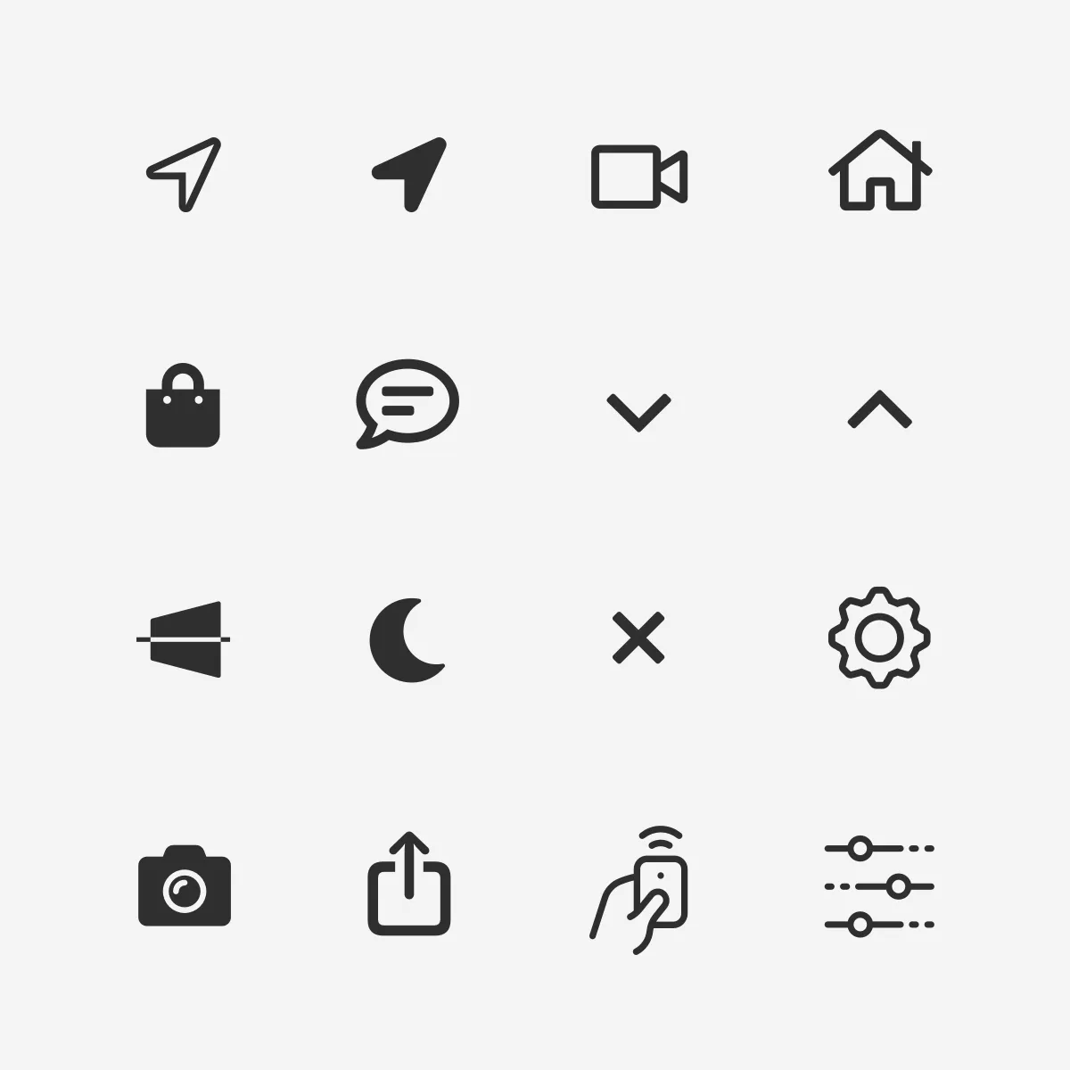 Icons used in skylight app